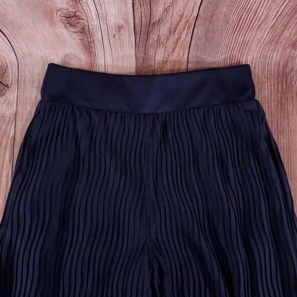 NWT Anthropologie Womens Size XS Delano Knit Wide Leg Pants Navy Blue $120 - Picture 4 of 12